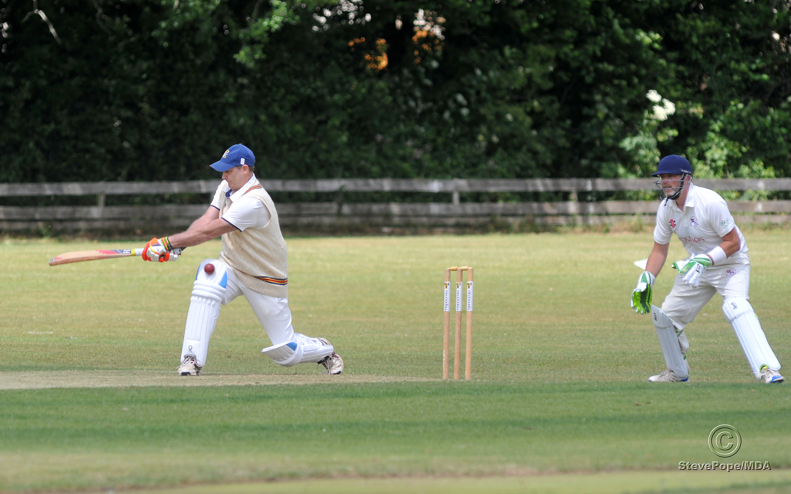 Action from the Devon Cricket League B Division clash between Chudleigh and Dartington & Totnes on Saturday.