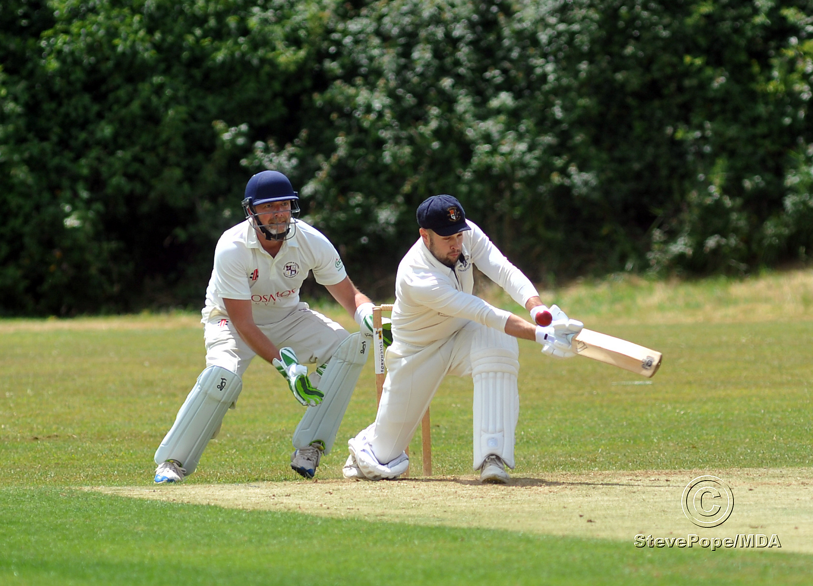 Action from the Devon Cricket League B Division clash between Chudleigh and Dartington & Totnes on Saturday.