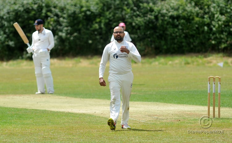 Action from the Devon Cricket League B Division clash between Chudleigh and Dartington & Totnes on Saturday.