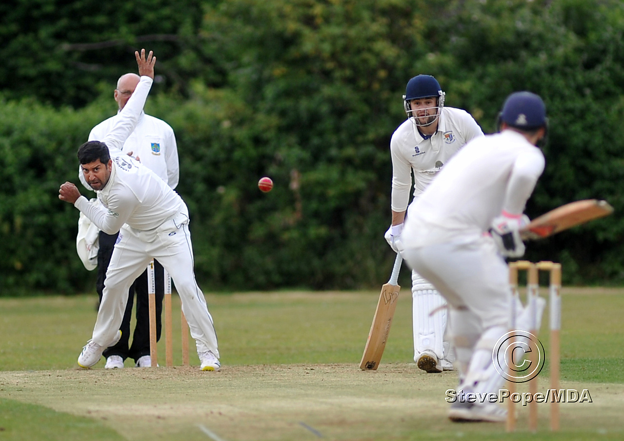 Action from the Devon Cricket League B Division clash between Chudleigh and Dartington & Totnes on Saturday.