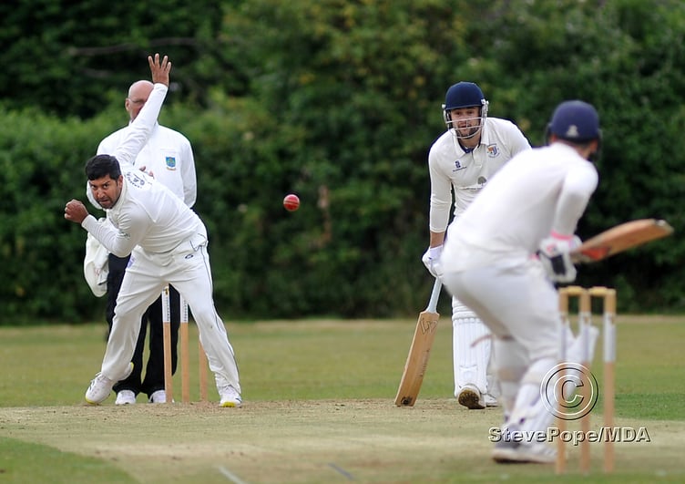Action from the Devon Cricket League B Division clash between Chudleigh and Dartington & Totnes on Saturday.