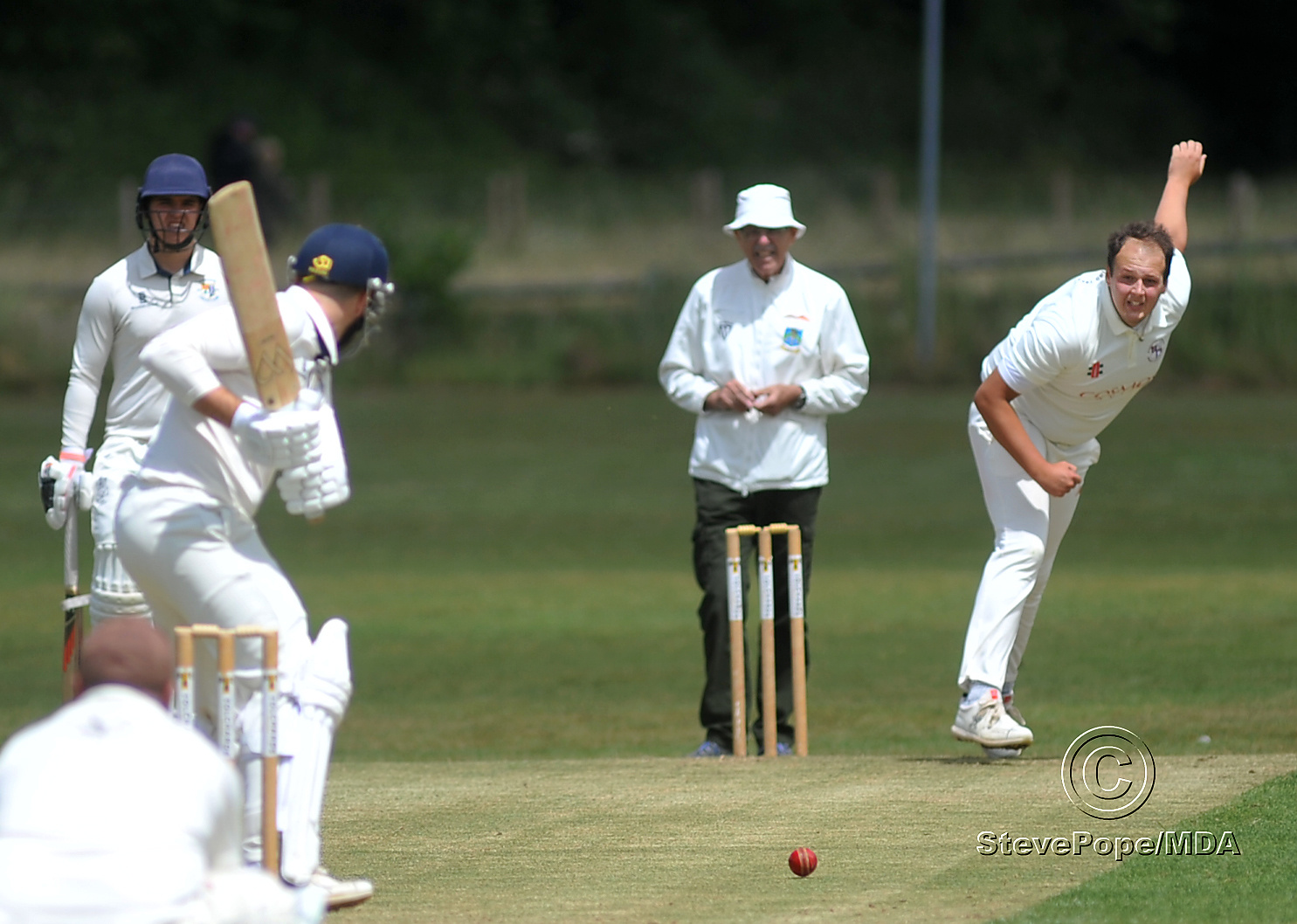 Action from the Devon Cricket League B Division clash between Chudleigh and Dartington & Totnes on Saturday.