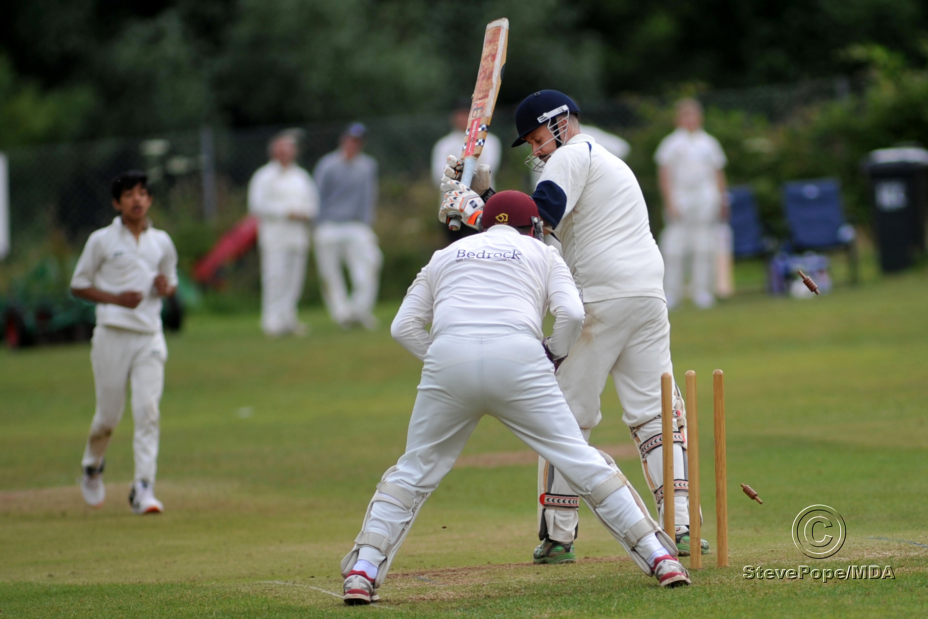 Action from the Devon Cricket League D Division West clash between Kenn and Barton second XI on Saturday.