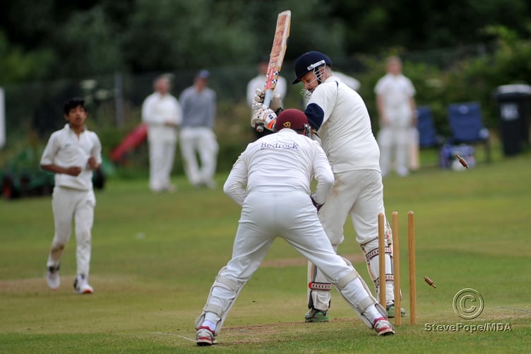 Action from the Devon Cricket League D Division West clash between Kenn and Barton second XI on Saturday.