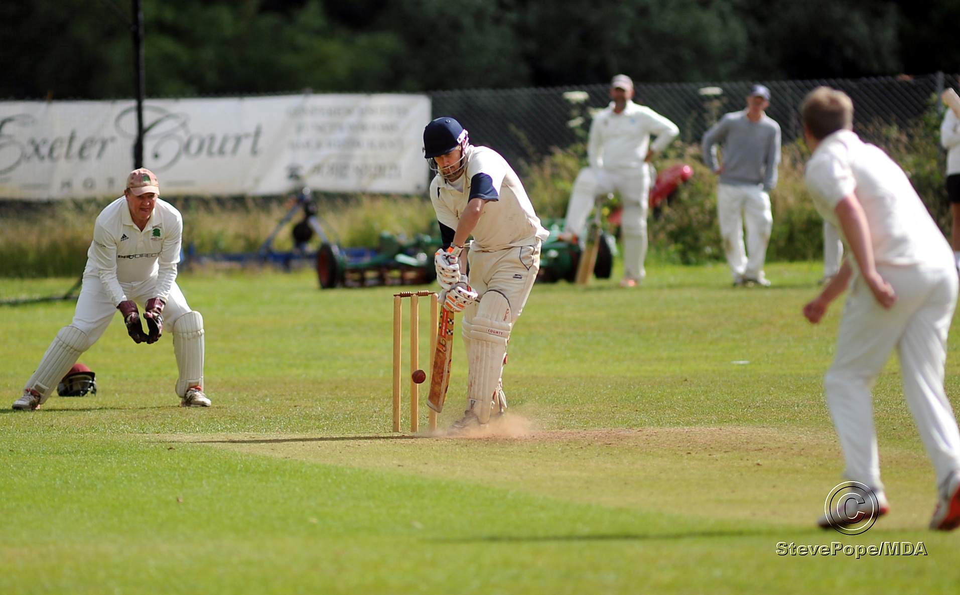 Action from the Devon Cricket League D Division West clash between Kenn and Barton second XI on Saturday.