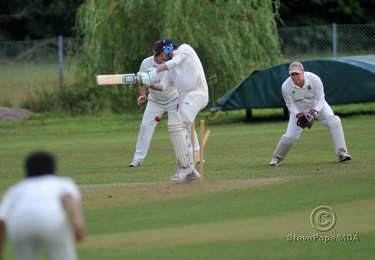 Action from the Devon Cricket League D Division West clash between Kenn and Barton second XI on Saturday.