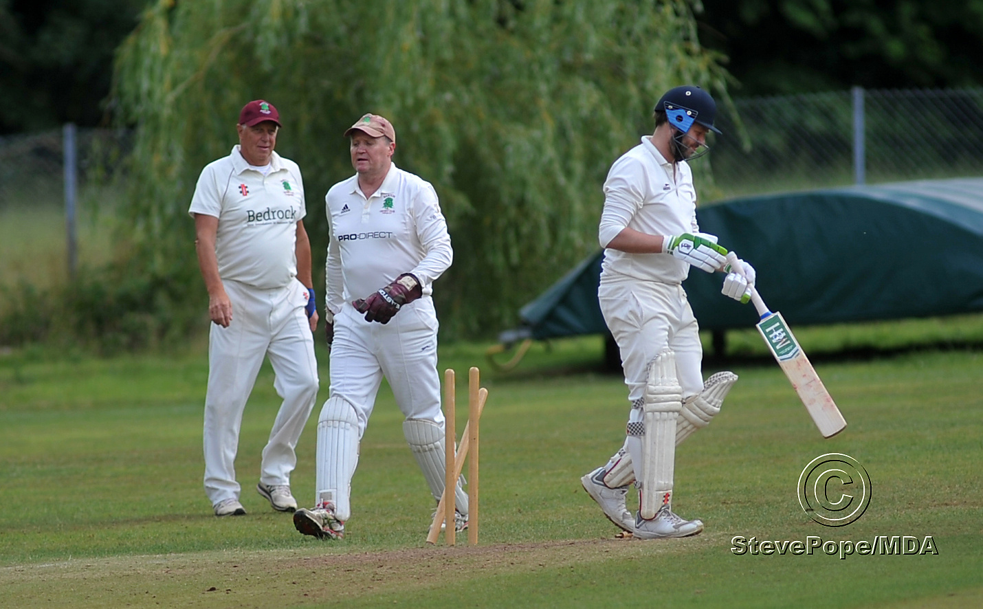 Action from the Devon Cricket League D Division West clash between Kenn and Barton second XI on Saturday.