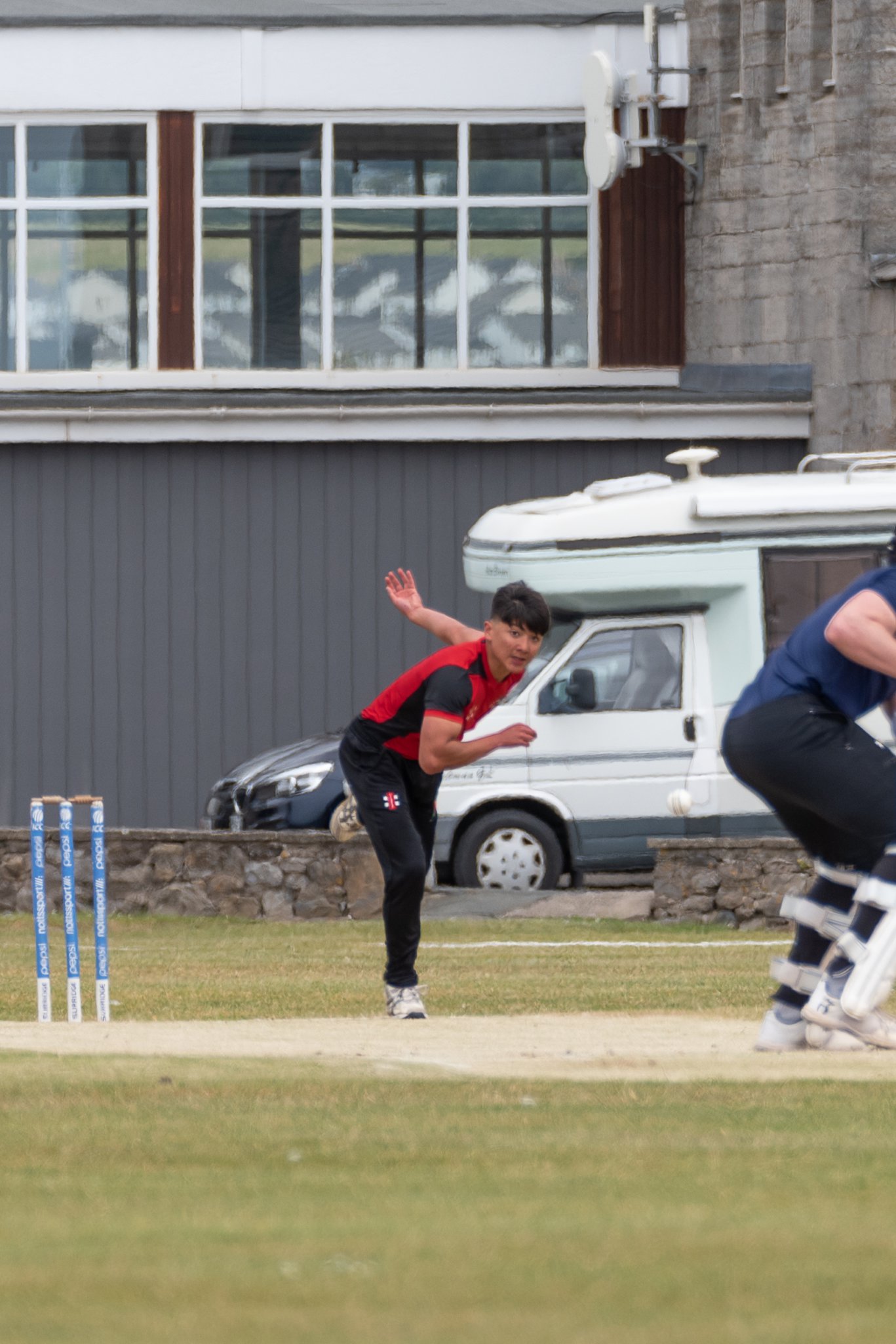 JJ Griffin in action for the Isle of Man’s under-17s side against the MCC team during the latter’s tour to the island last week (Robyn Ackron Photography)
