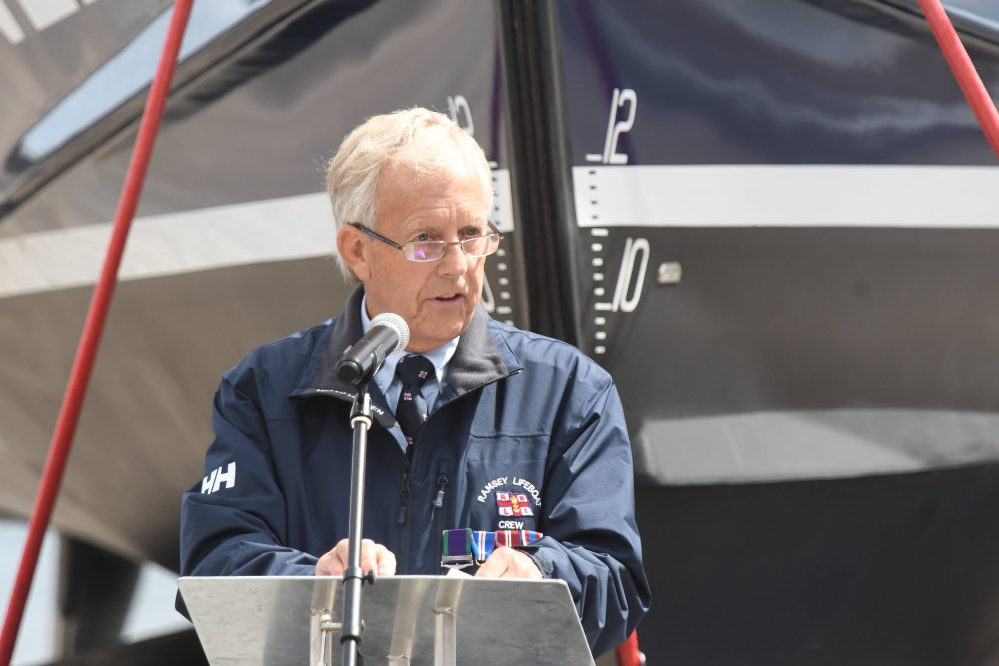 The naming ceremony and dedication of Ramsey RNLI lifeboat ‘Ann and James Ritchie II’ - pictured is Gordon Dickens