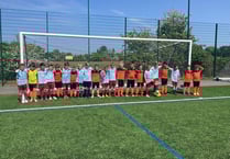 Young footballers visit England