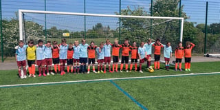 Young footballers visit England