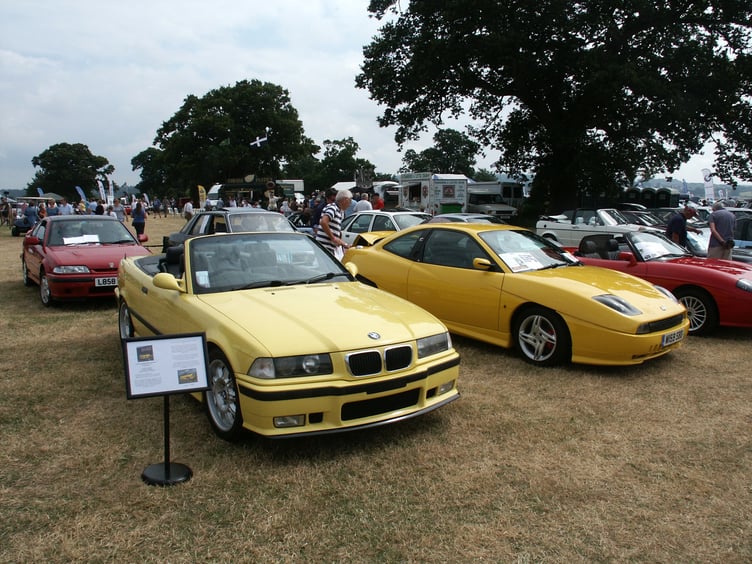 The Modern Classics display attracts interesting and affordable cars of interest from the 1980s and 1990s such as this BMW E36 and Fiat Coupe.