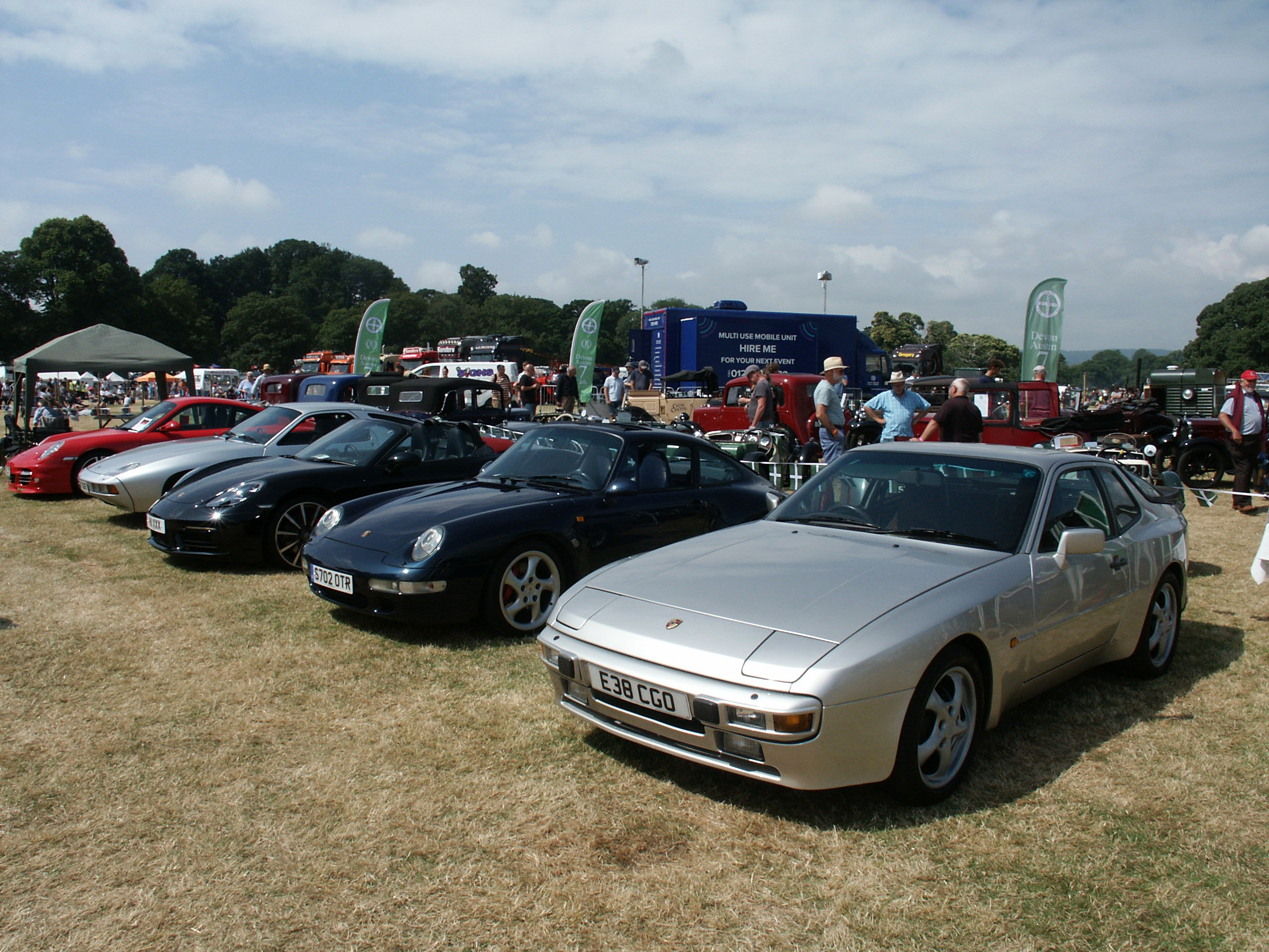 The Porsche Club South West (Region 15) with a display of mid and rear-engined models, as well as the transaxle 944.