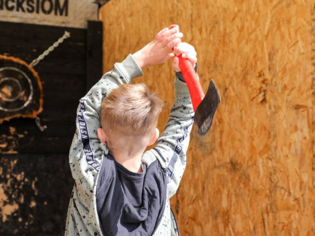 Axe Throwing at Tynwald Day 2022. Photo by Callum Staley (CJS Photography)