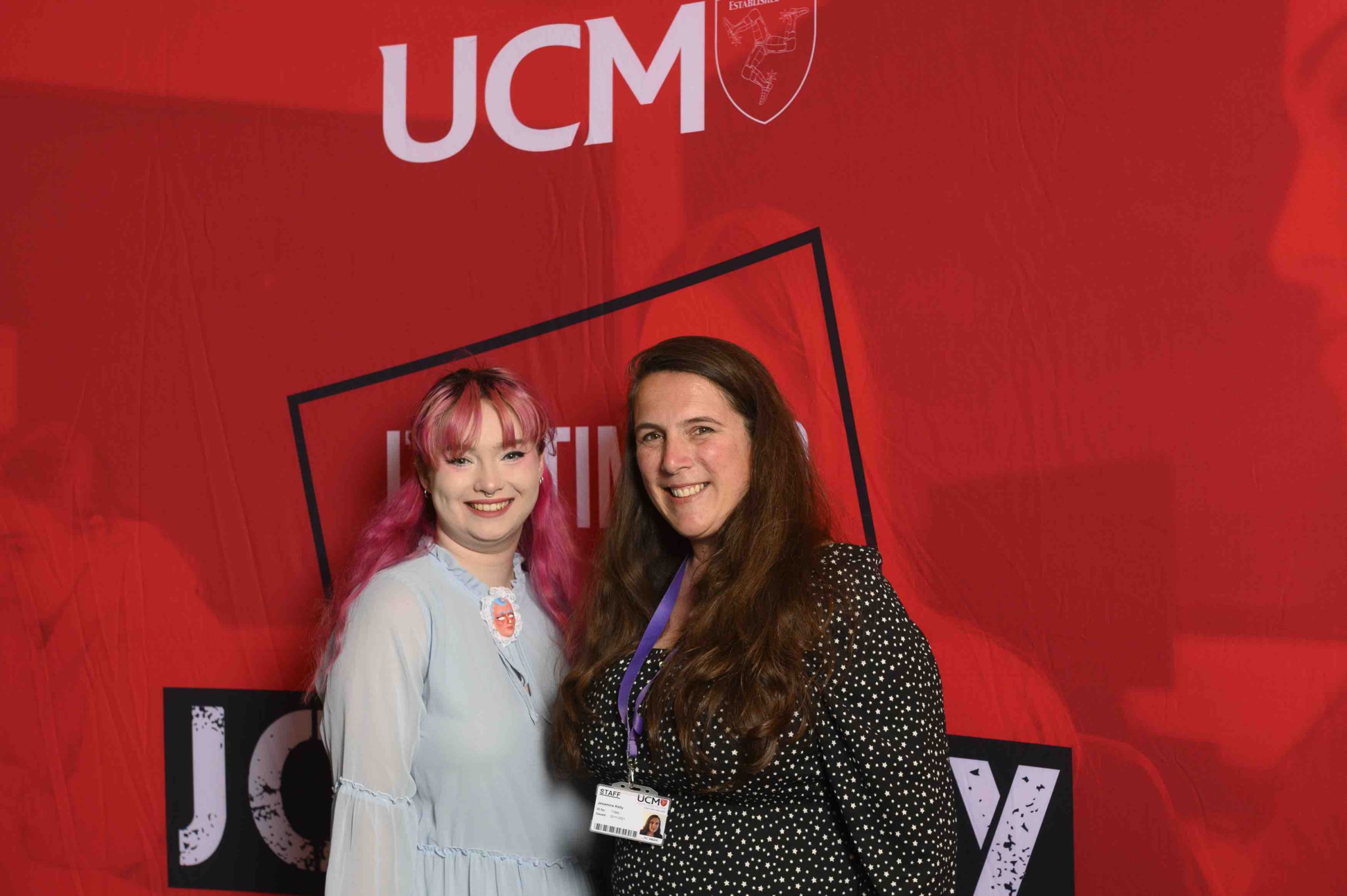Student governor Heather Bone with UCM principal Jesamine Kelly