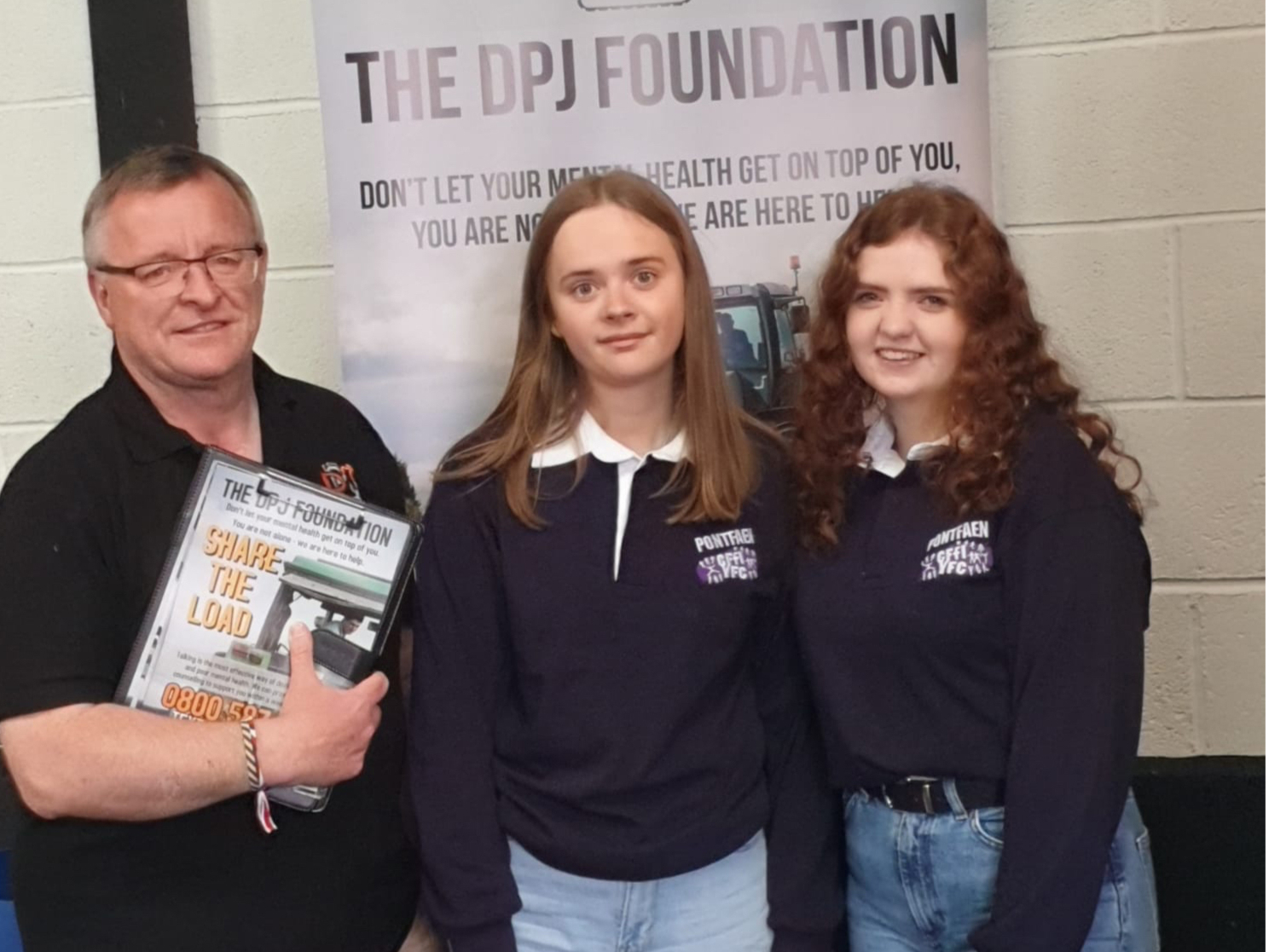 Cllr Powell with YFC competitors