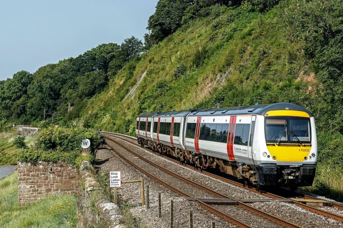 Transport for Wales service class 170 between Chepstow and Gloucester