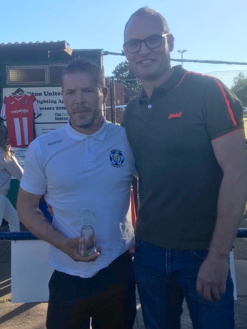 Matt Norman with Richard Philp, Vice Chairman’s award winner.