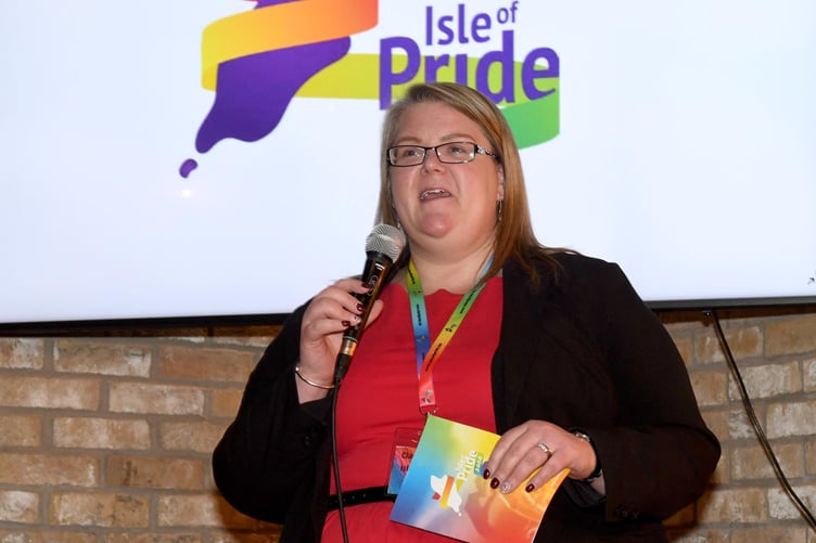 The launch of Pride Isle of Man - pictured is Clare Barber MHK