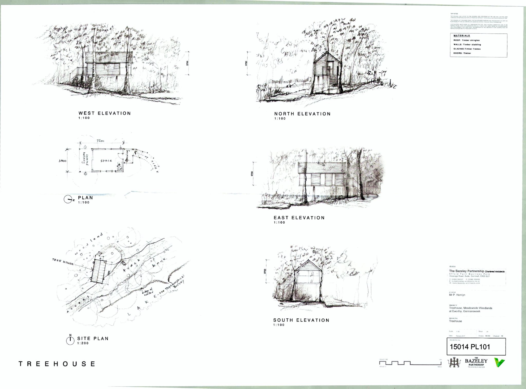 Treehouse near Bratton Clovelly plans