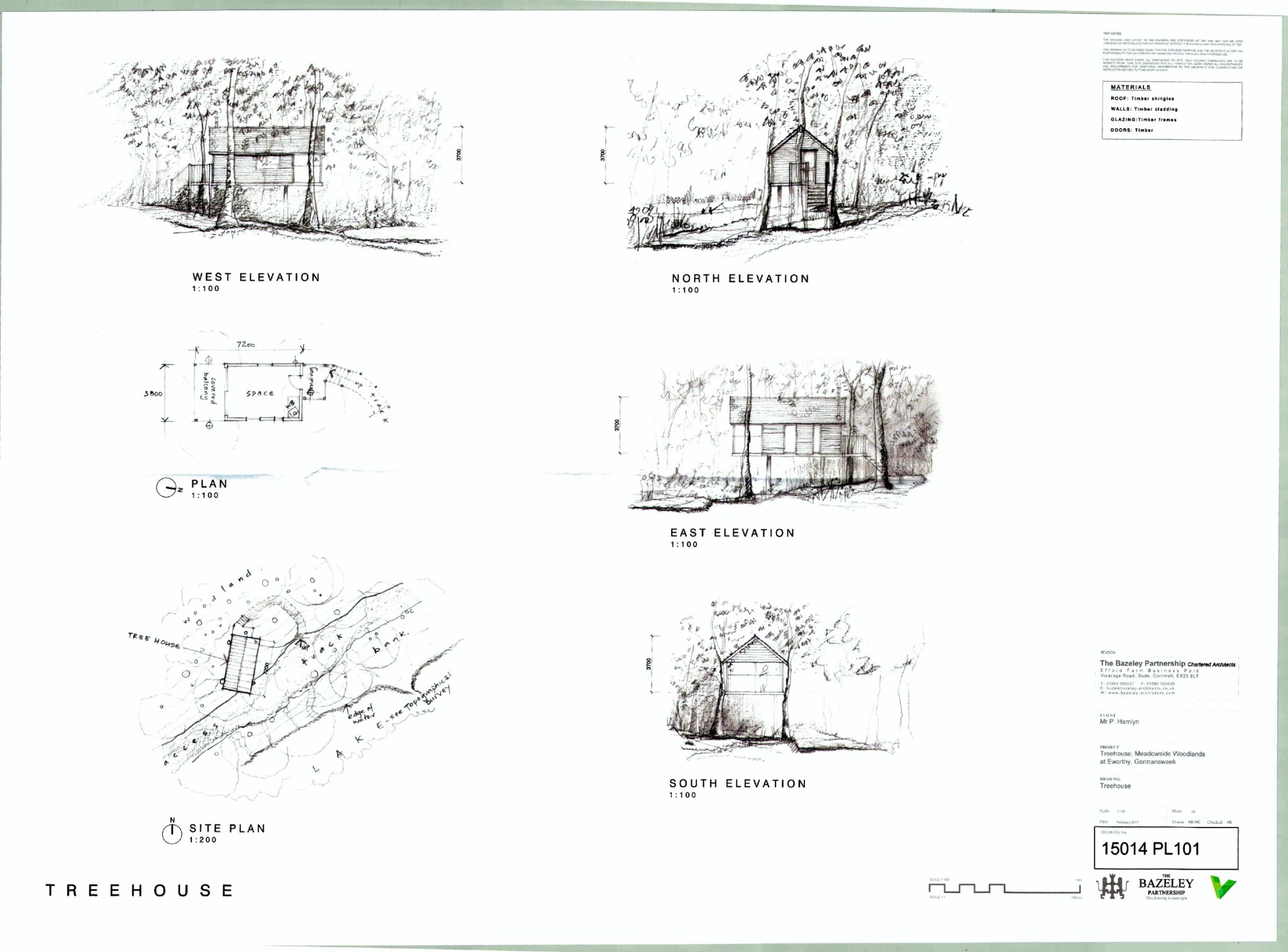 Treehouse near Bratton Clovelly plans