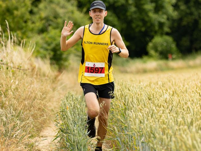 Alex Hall gives a wave