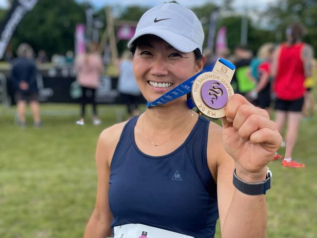 Esther Park with her medal