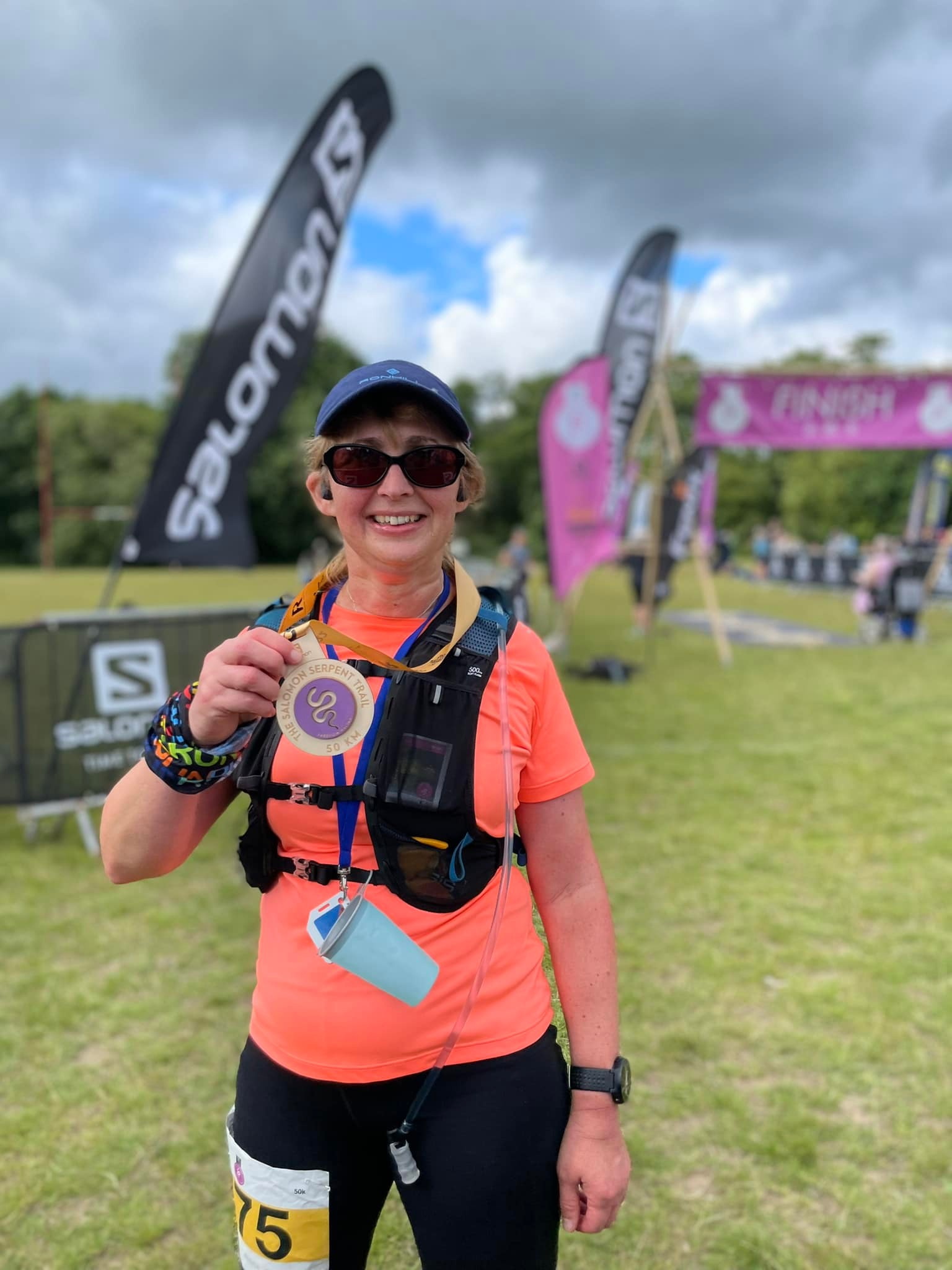 Tracey Irwin poses proudly with her medal