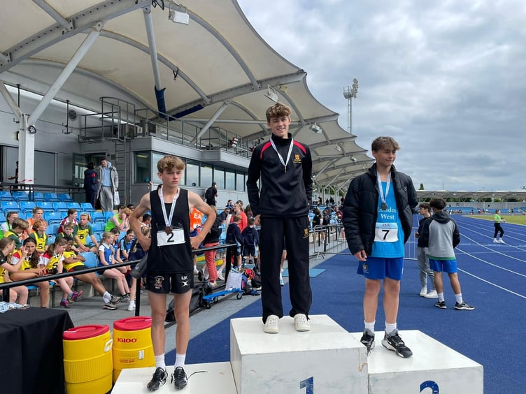 Shebbear College pupils at the ISA South West Track and Field Championships in Manchester.
