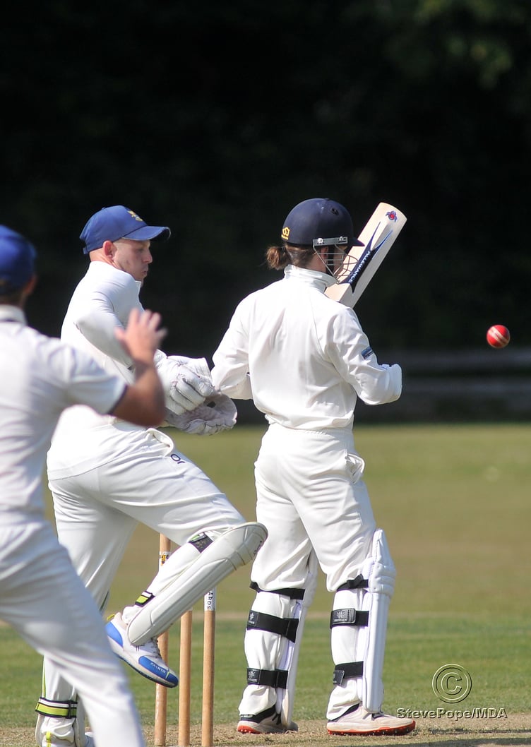 Action from the Devon Cricket League B Division clash between Chudleigh and Ipplepen on Saturday.
