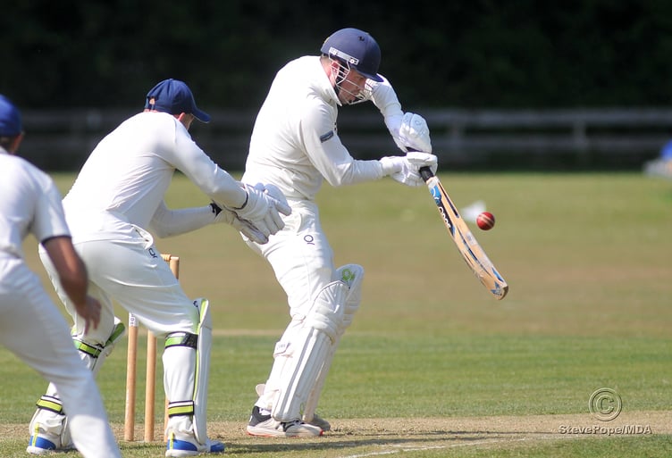 Action from the Devon Cricket League B Division clash between Chudleigh and Ipplepen on Saturday.