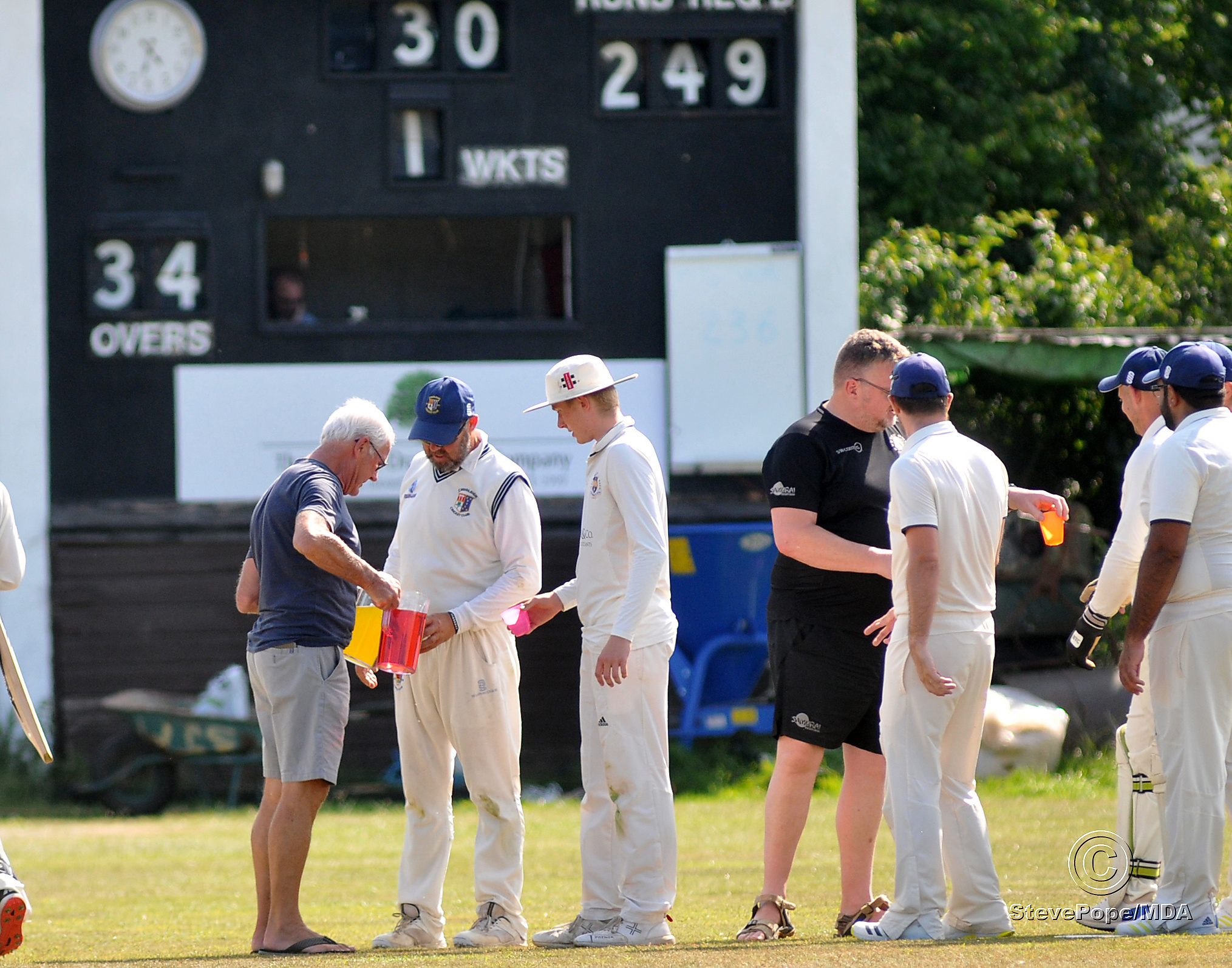 Action from the Devon Cricket League B Division clash between Chudleigh and Ipplepen on Saturday.