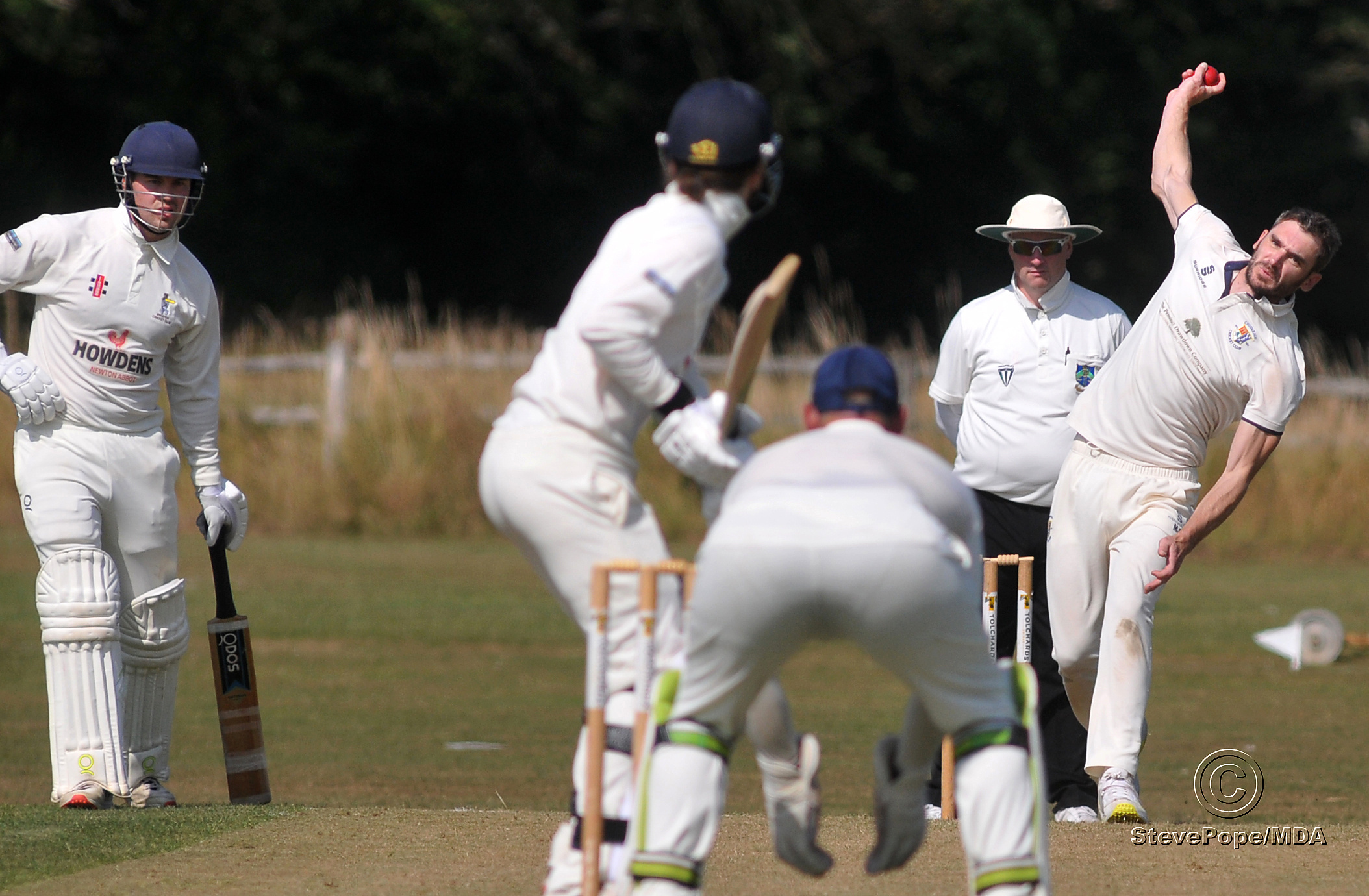 Action from the Devon Cricket League B Division clash between Chudleigh and Ipplepen on Saturday.