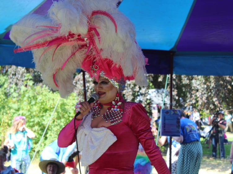 Pixie Perez joined Powys Pride