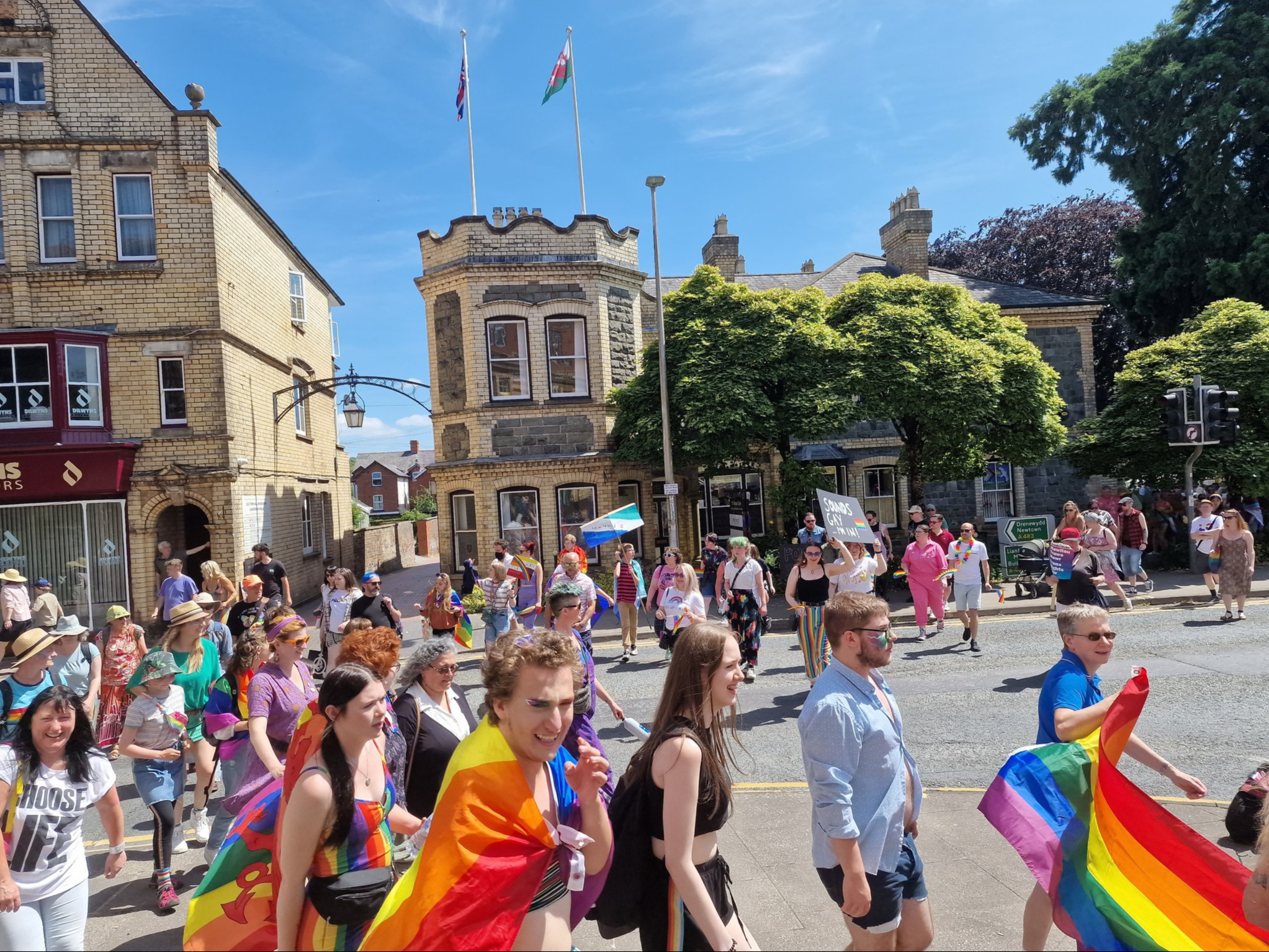Jeremy Andrews said: “Amazing turn out to the first ever Powys Pride. So great to see so many people come and enjoy themselves amongst welcoming and inclusive people.”