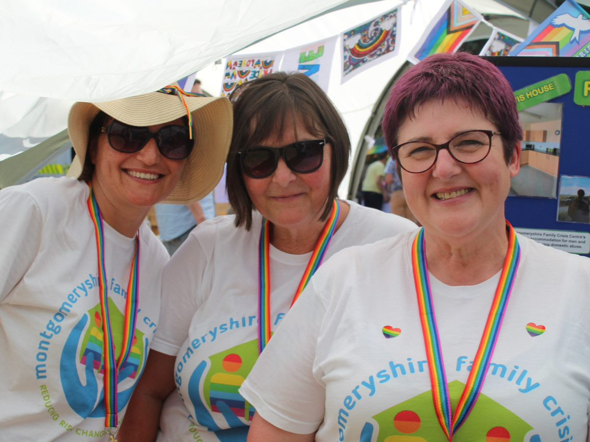 One of the stalls at Powys Pride 2022