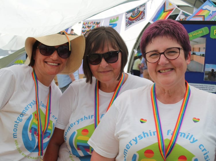 One of the stalls at Powys Pride 2022