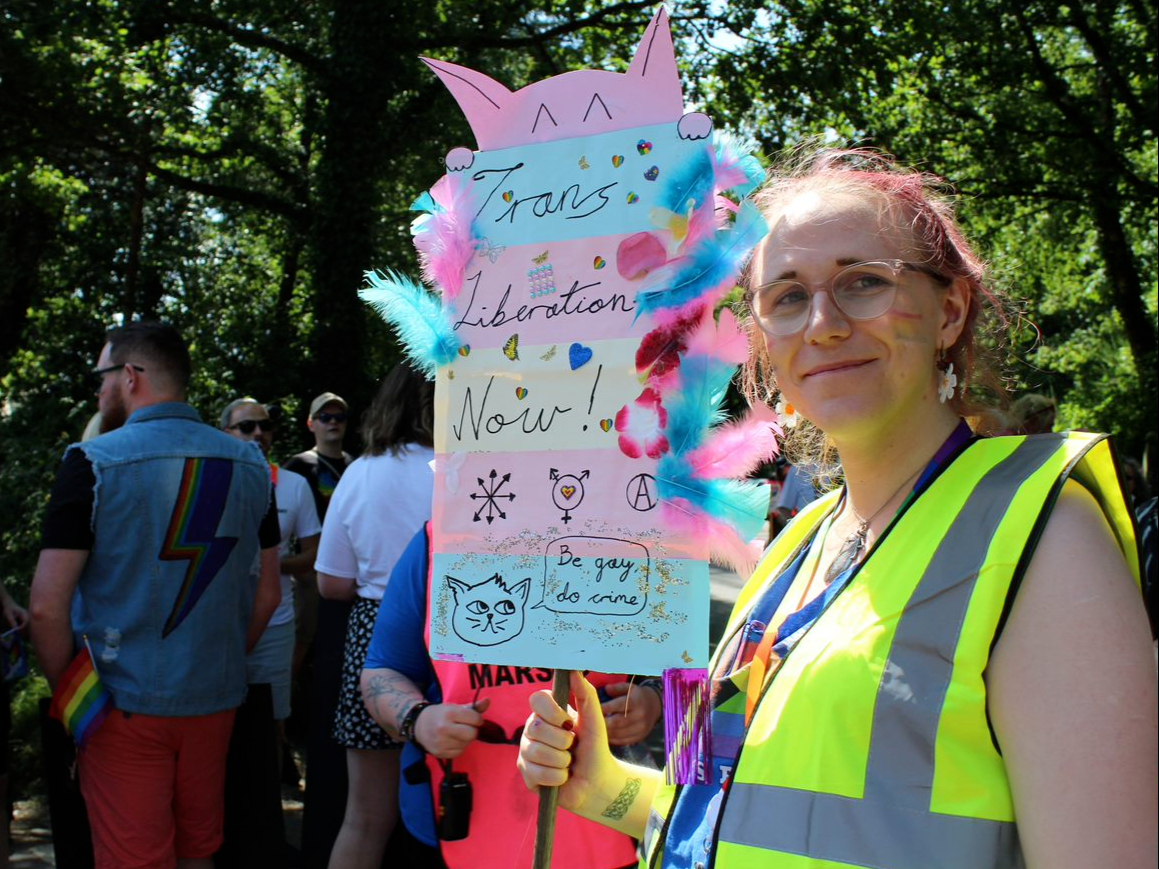 Powys Pride volunteer Ivy
