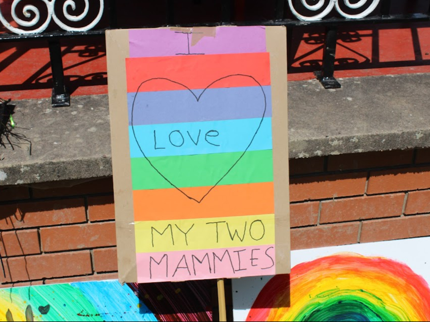 Many people brought placards to the parade