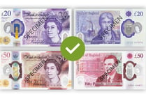 Check for £20 and £50 notes