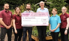 Squire’s Garden Centre raises £1,000 for Phyllis Tuckwell Hospice Care