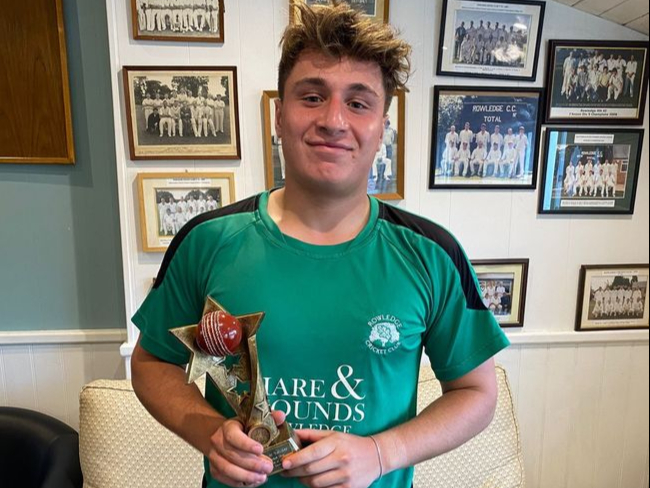 Will Ryman was the Rowledge man of the match sponsored by The Sandrock Pub, Restaurant and Take Away