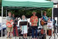 Buskers entertained shoppers in Crediton during Busk It!