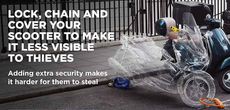 LOCK IT: Newton Abbot Police warn thewre has been an increase in thefts of mopeds.
Picture: police (2022)
