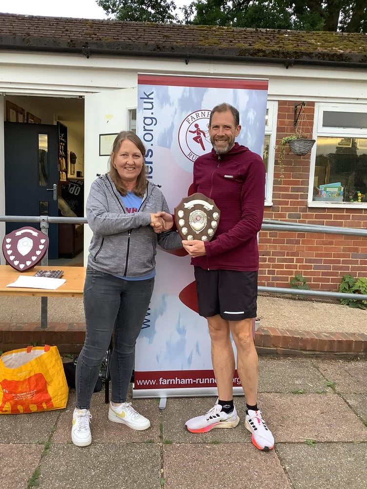 James Clarke with his overall men’s trophy