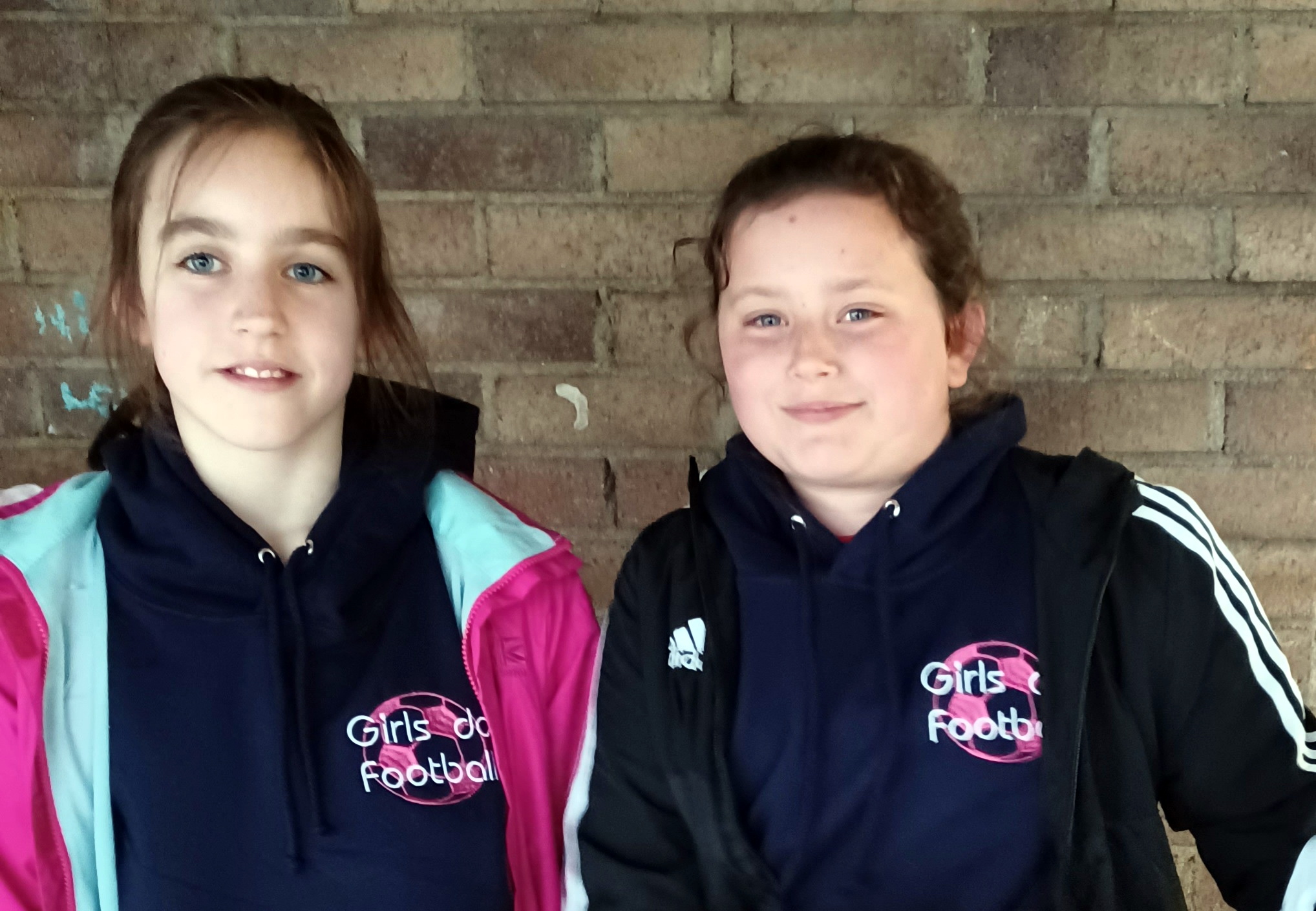 Sisters Daisy and Elsie Daniel, inspired by the England Women’s Euros success