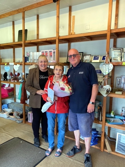 PICTURED left to right, Lion Gloria Challen, Hazel James and Mark Fox