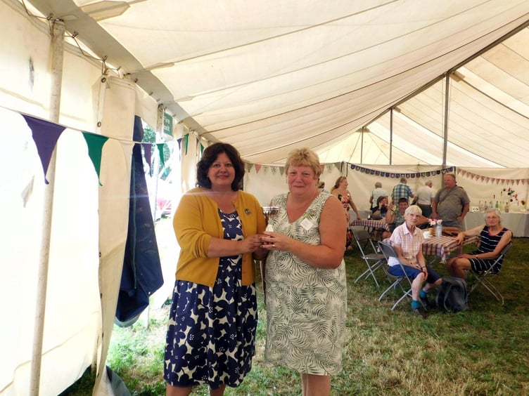 WI County Chairman Helen Kestle and Shirley Trewin of Bodmin Gaolbirds WI