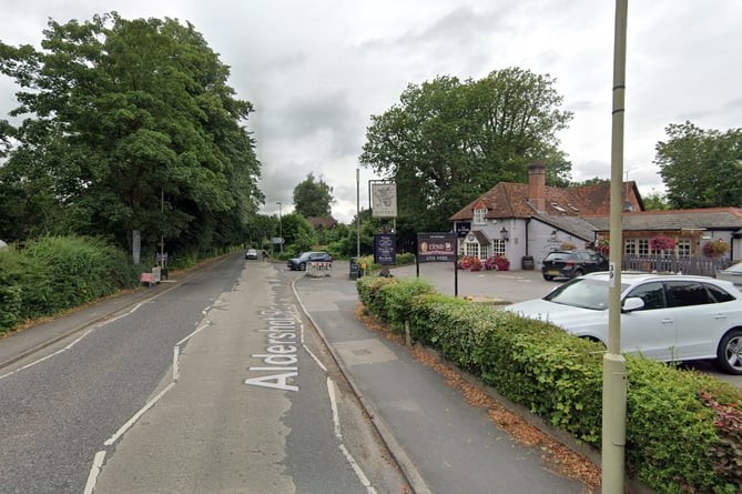 The thieves are reported to have fled in the direction of The Wyvern pub in Aldershot Road after an aggravated burglary in Church Crookham in the early hours of Sunday