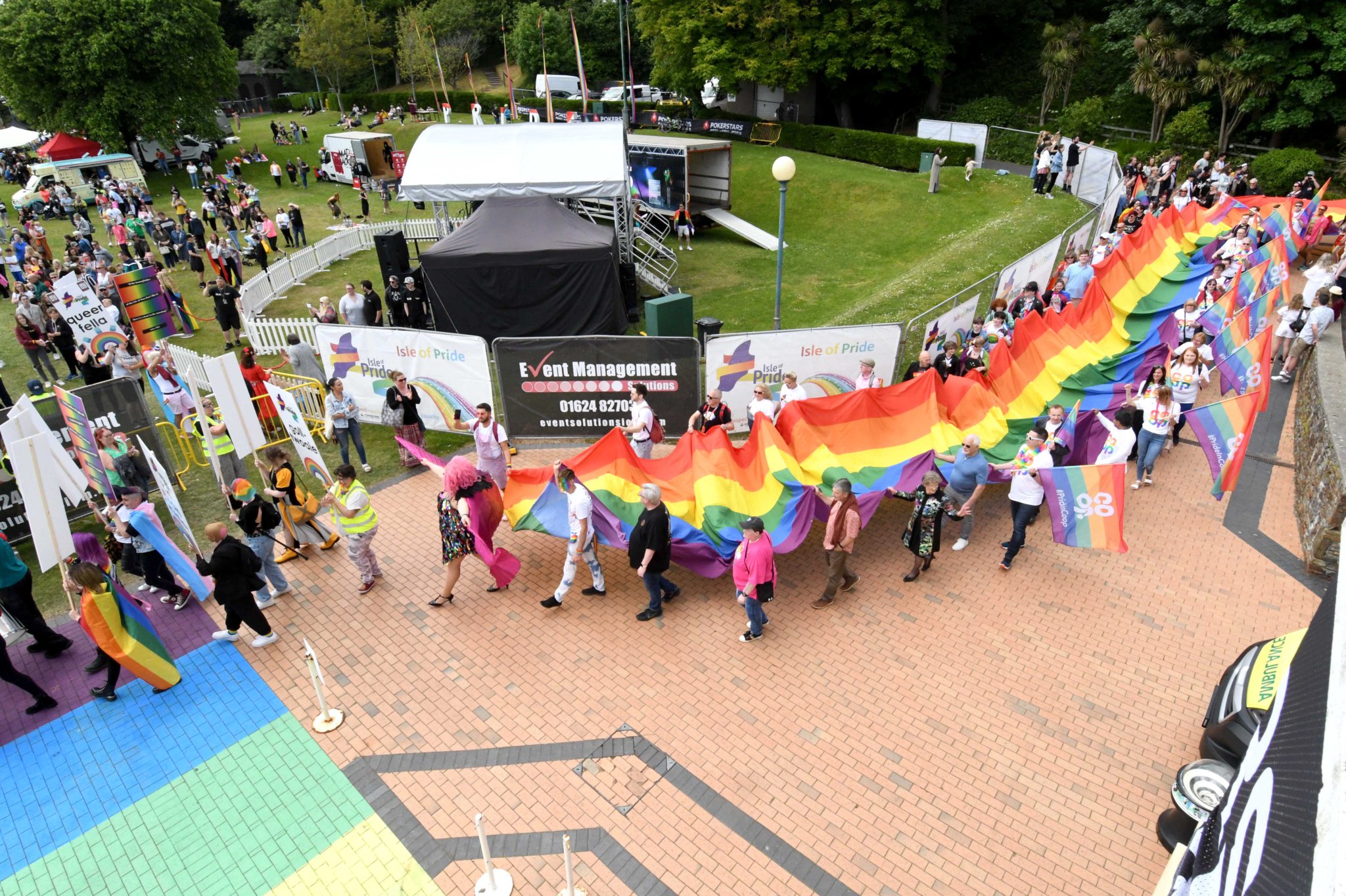 The ‘Long Walk to Pride’ parade through Strand Street, part of the inaugural Isle of Pride festival -